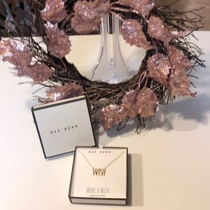 New Rae Dunn Sterling Silver WISH Necklace